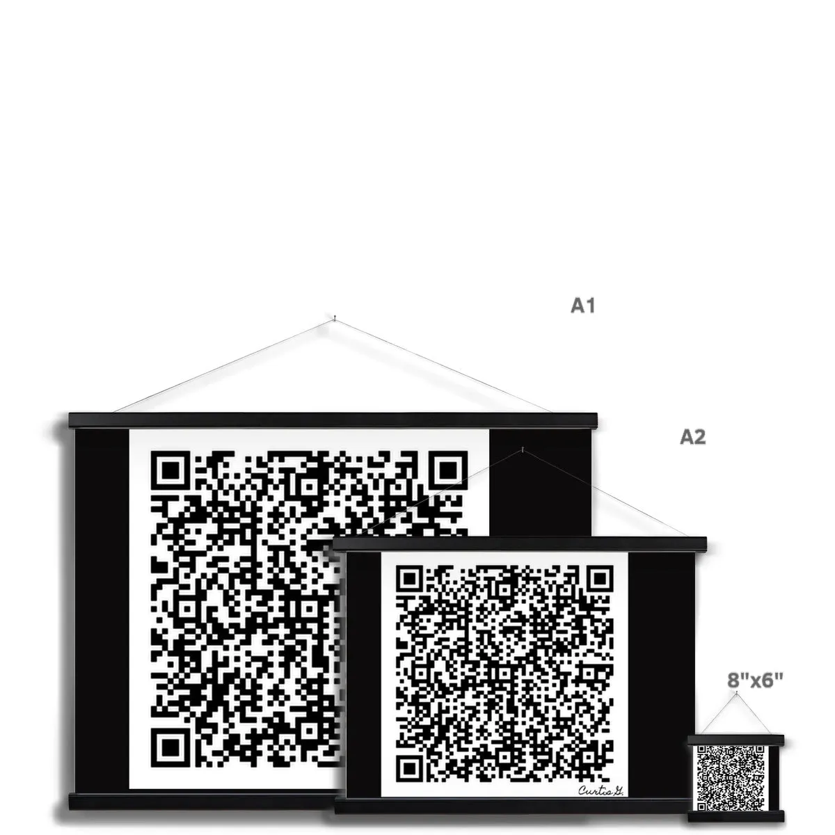 Scan Me Fine Art Print with Hanger