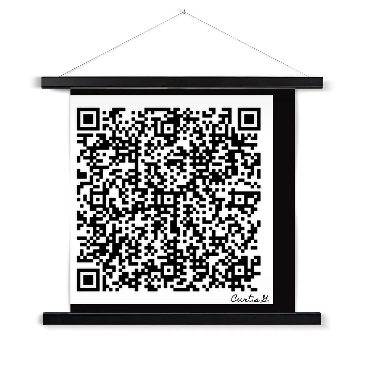 Scan Me Fine Art Print with Hanger