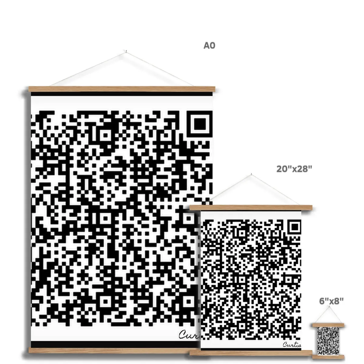 Scan Me Fine Art Print with Hanger