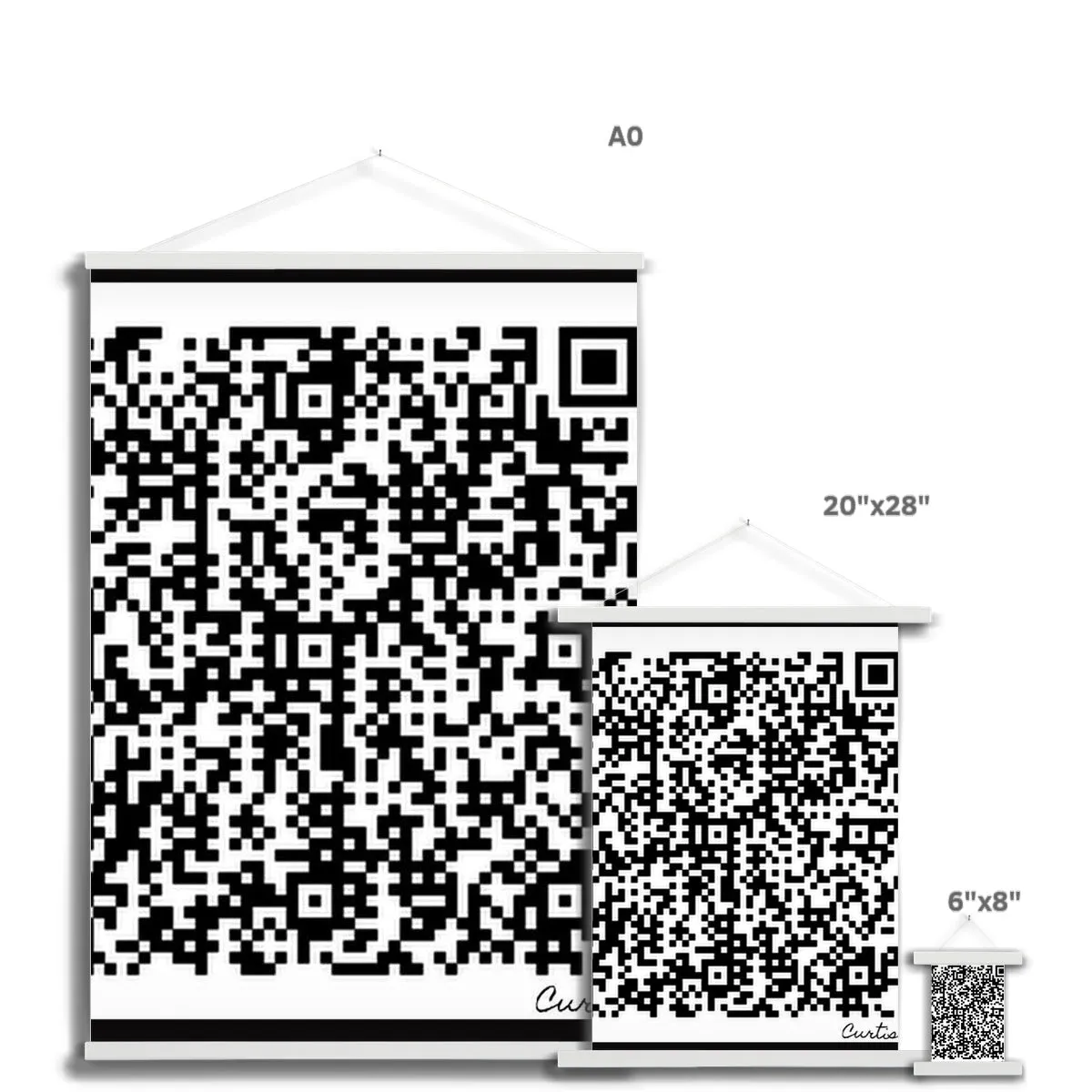 Scan Me Fine Art Print with Hanger