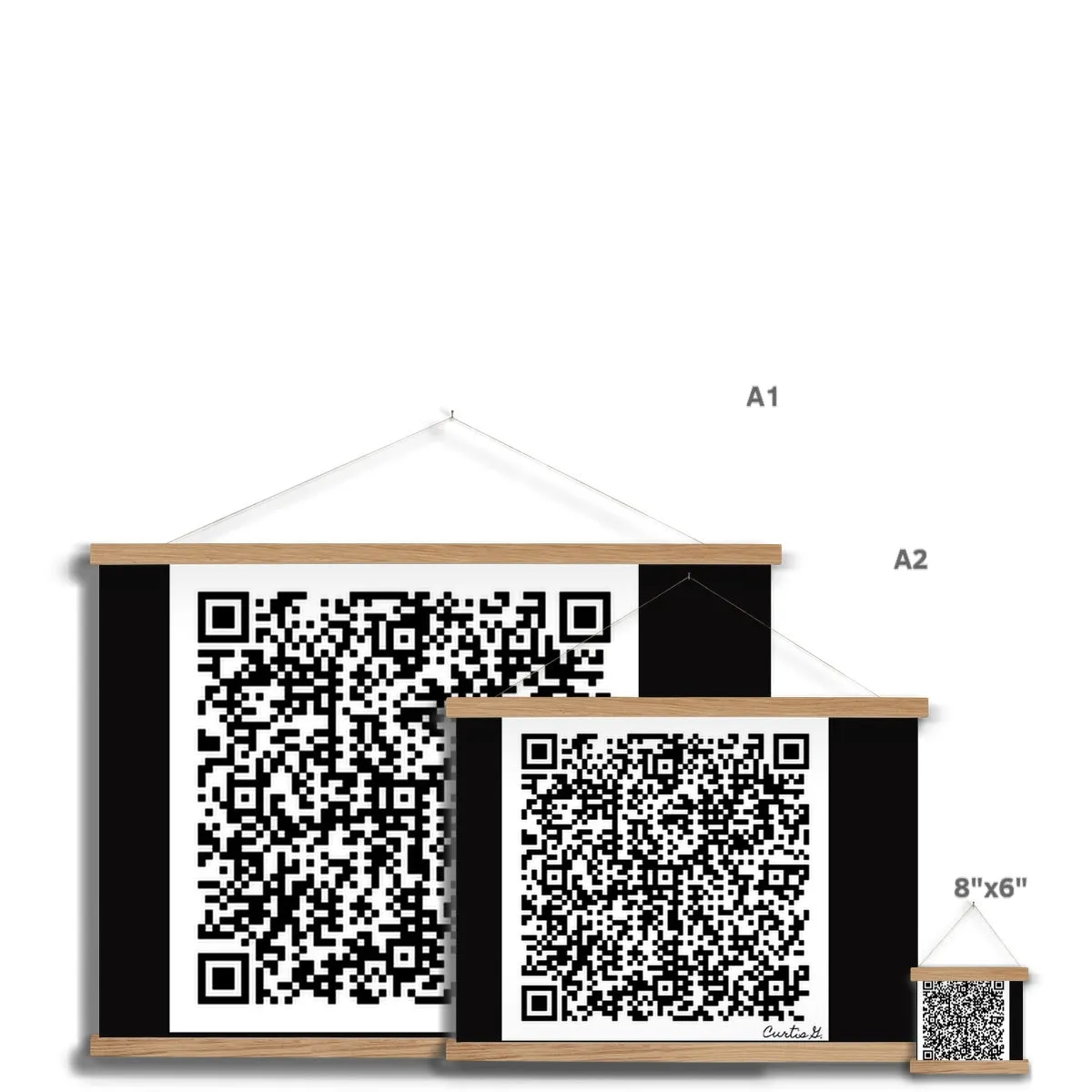 Scan Me Fine Art Print with Hanger