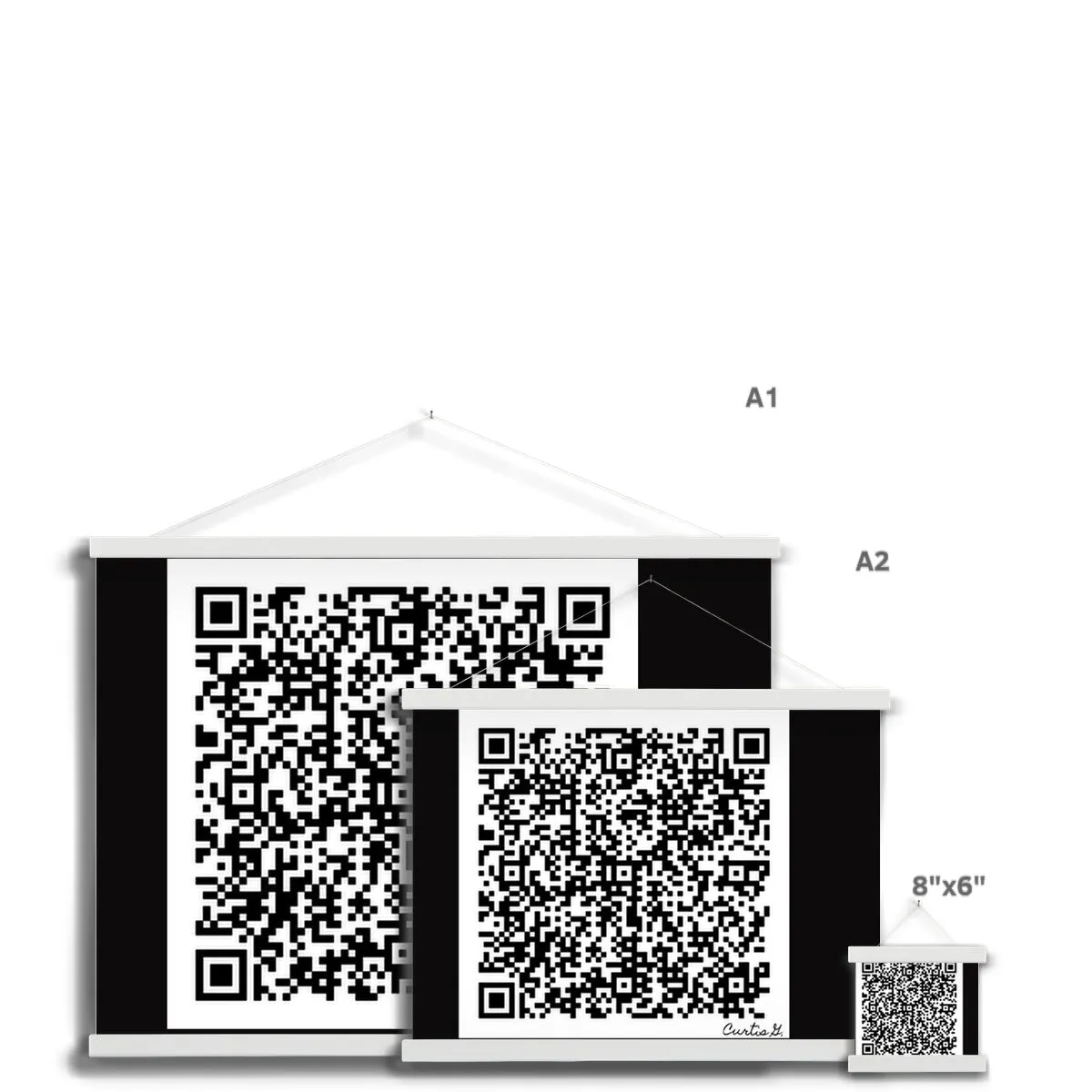 Scan Me Fine Art Print with Hanger