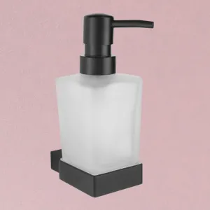 Scudo Mono Wall Mounted Soap Dispenser in Matt Black - MONOACC-008