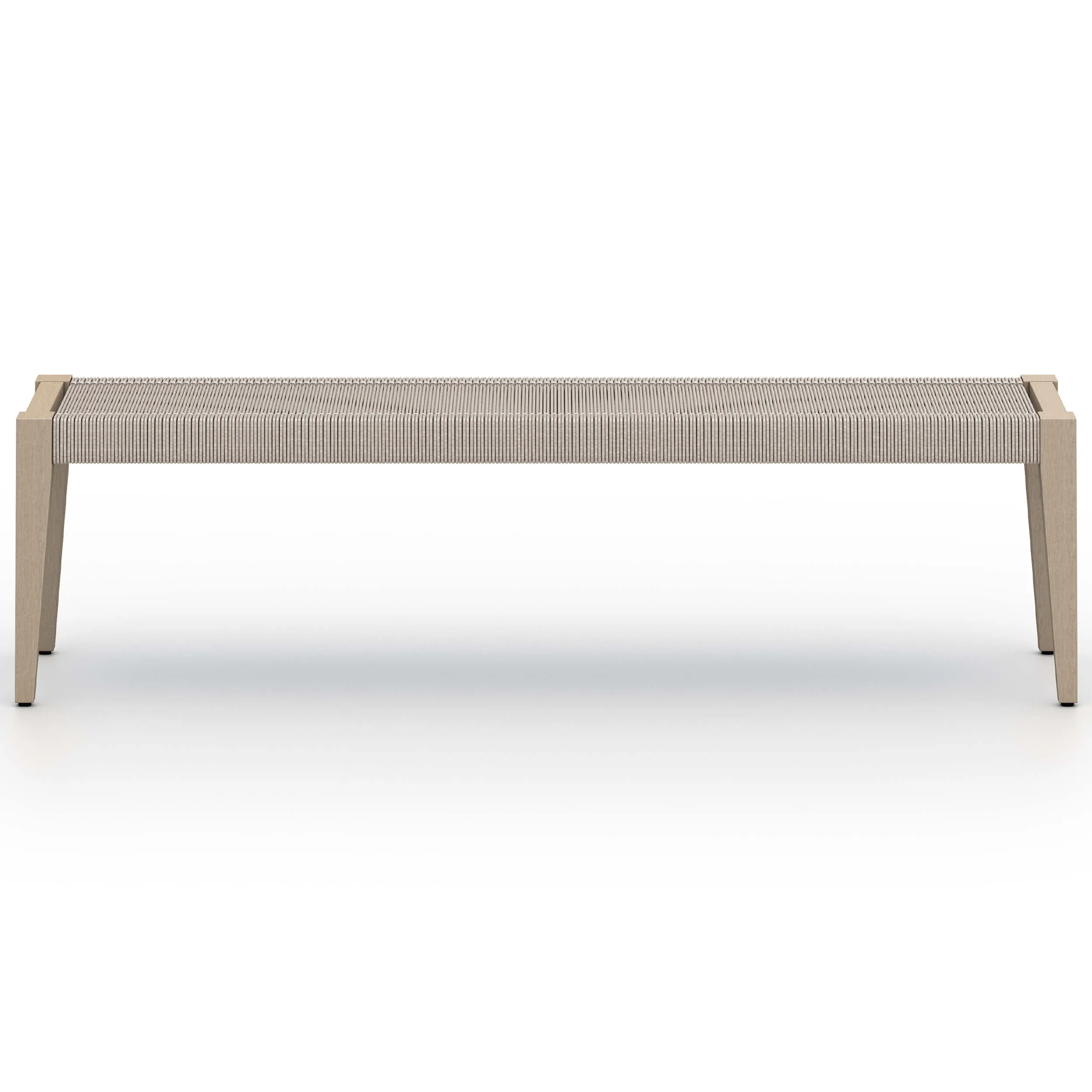 Sherwood Outdoor Dining Bench, Washed Brown