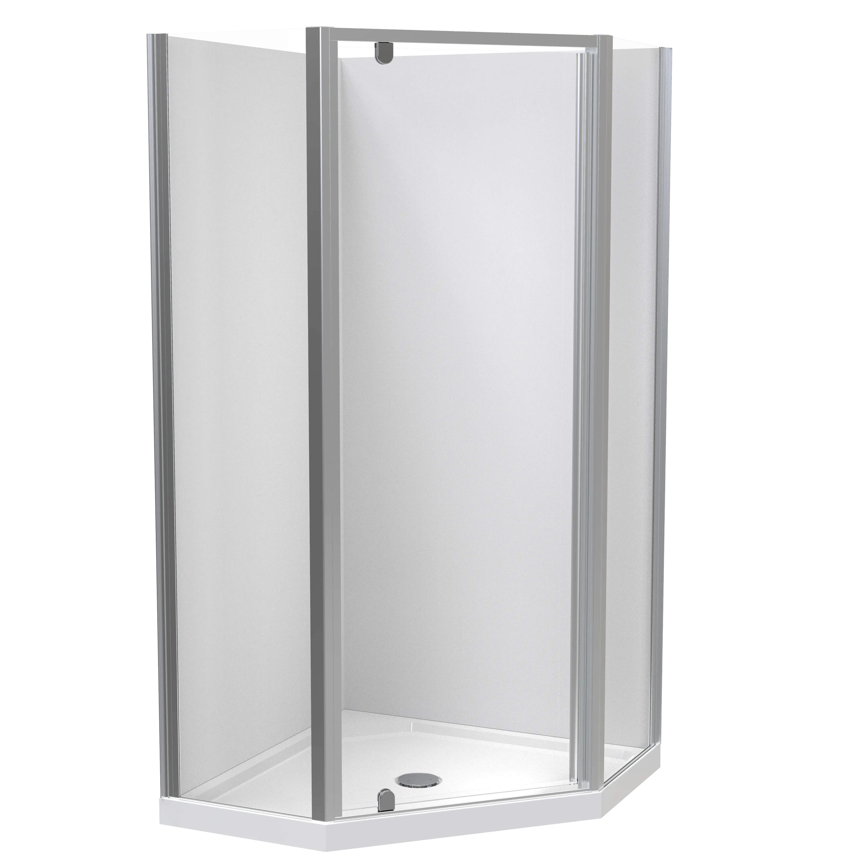 Sierra Angle Corner 2 Sided Pivot Door Acrylic Wall Shower