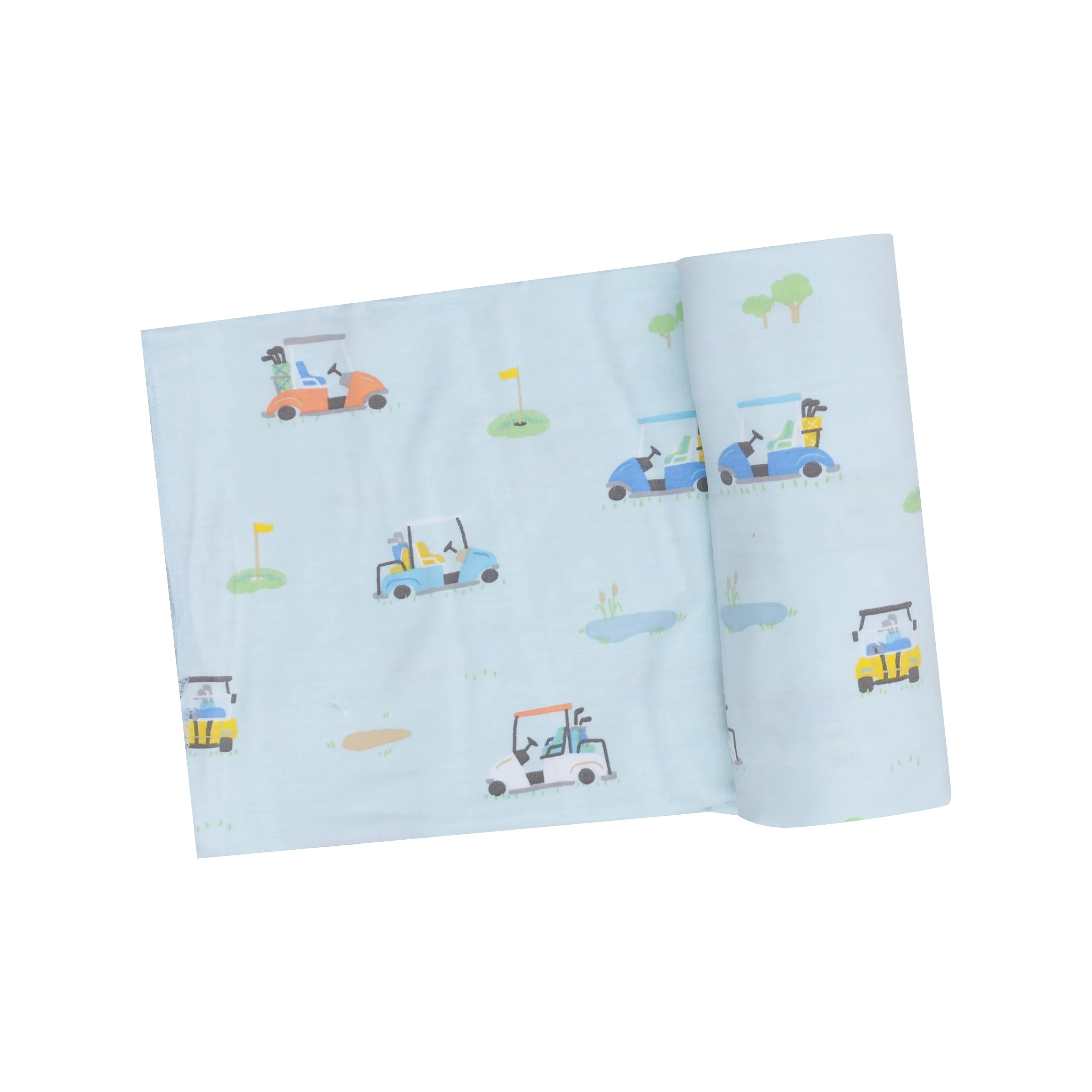 Swaddle Blanket - Golf Carts Blue