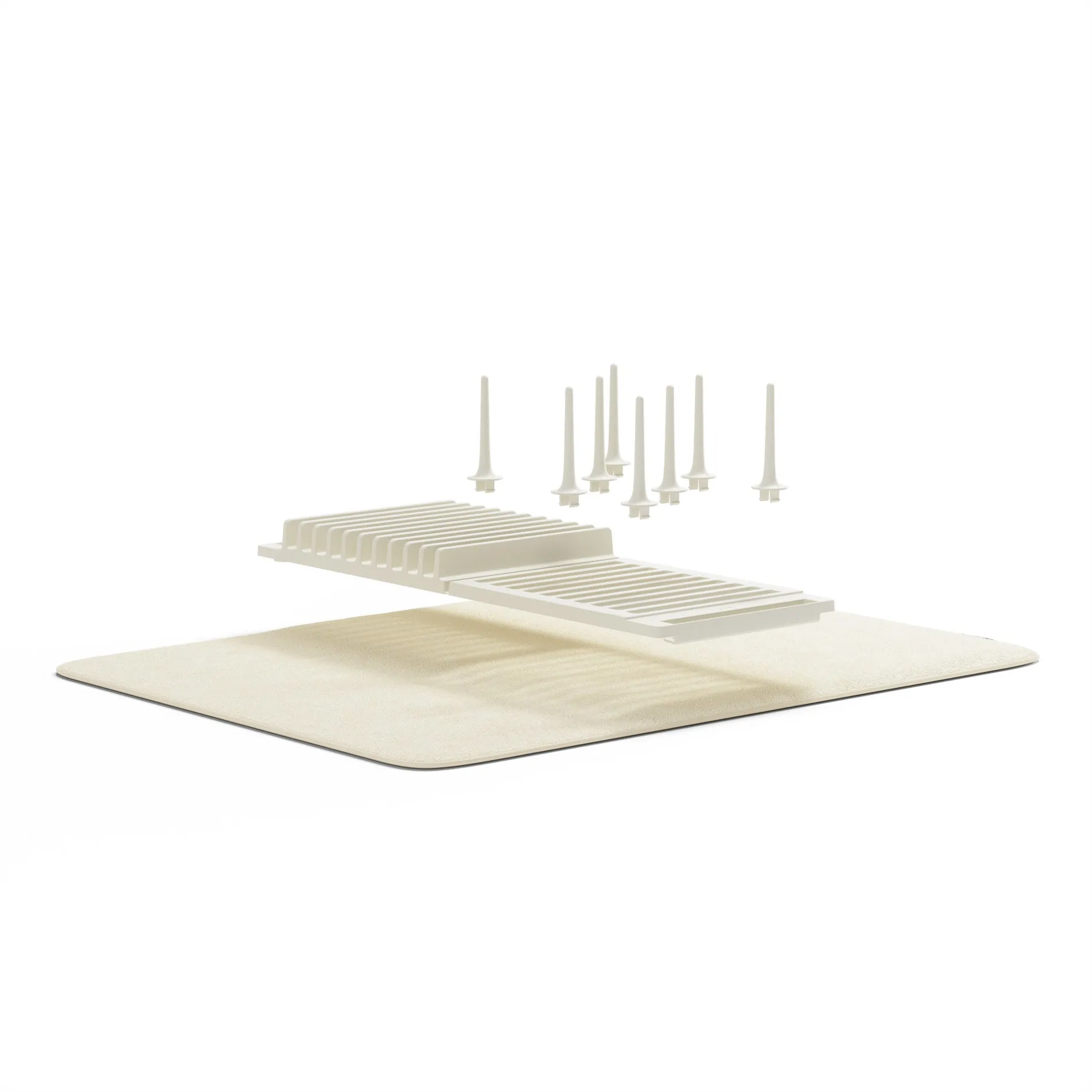 UDry Peg Dish Rack with Mat