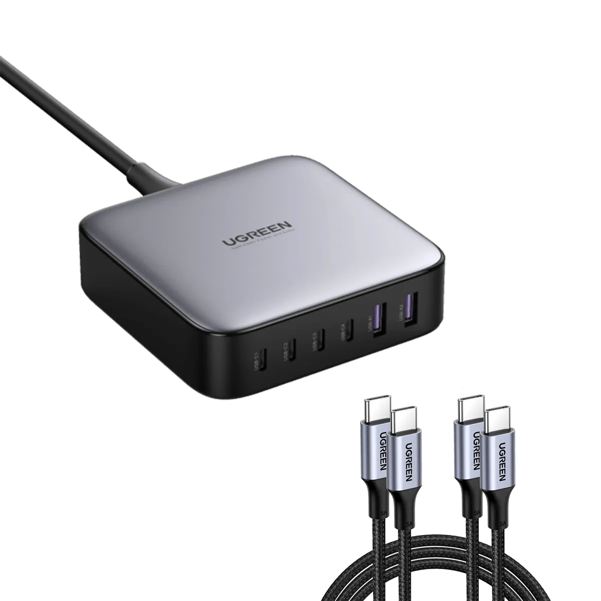 UGREEN Nexode 200W USB C GaN Charger-6 Ports Desktop Charger