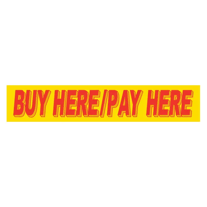 Vibrant Yellow & Red High-Visibility Slogan Stickers – 14.5" x 2.75" – Easy Application, No Residue, Perfect for Automotive Promotions, Sales, and Branding