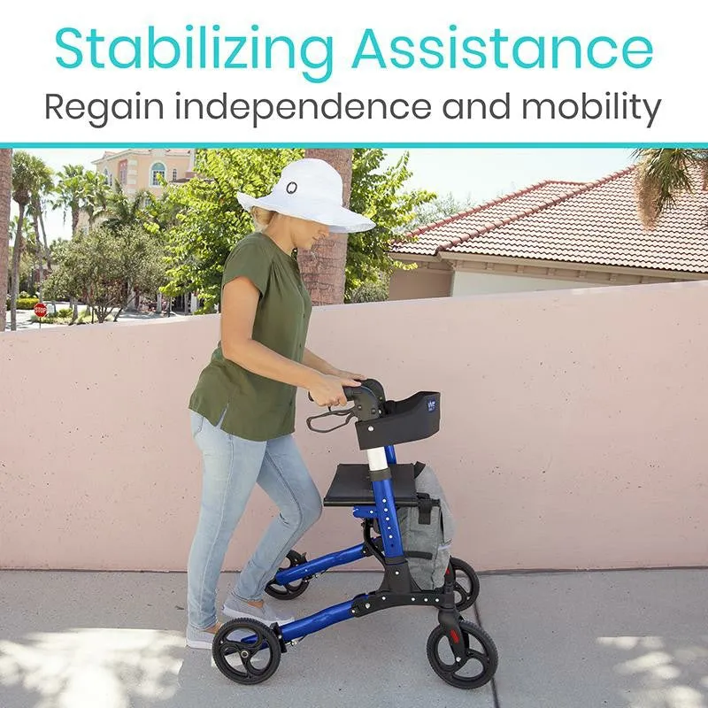 Vive Health Series T Foldable Rollator - Blue