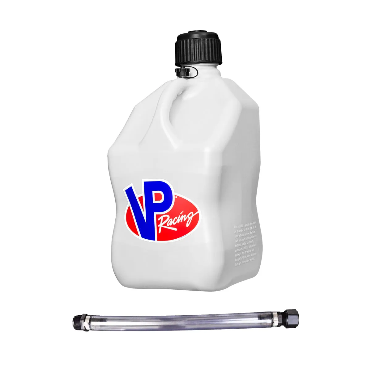 VP Racing Motorsports Container w/ Hose - Square - 5.5 Gallon - White