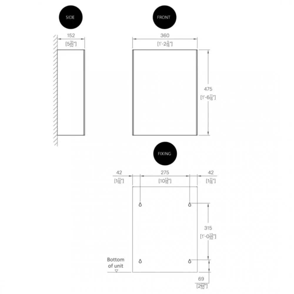 Wall Mounted 25L Waste Receptacle