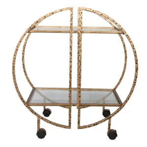 Zelina Gold Bar Cart